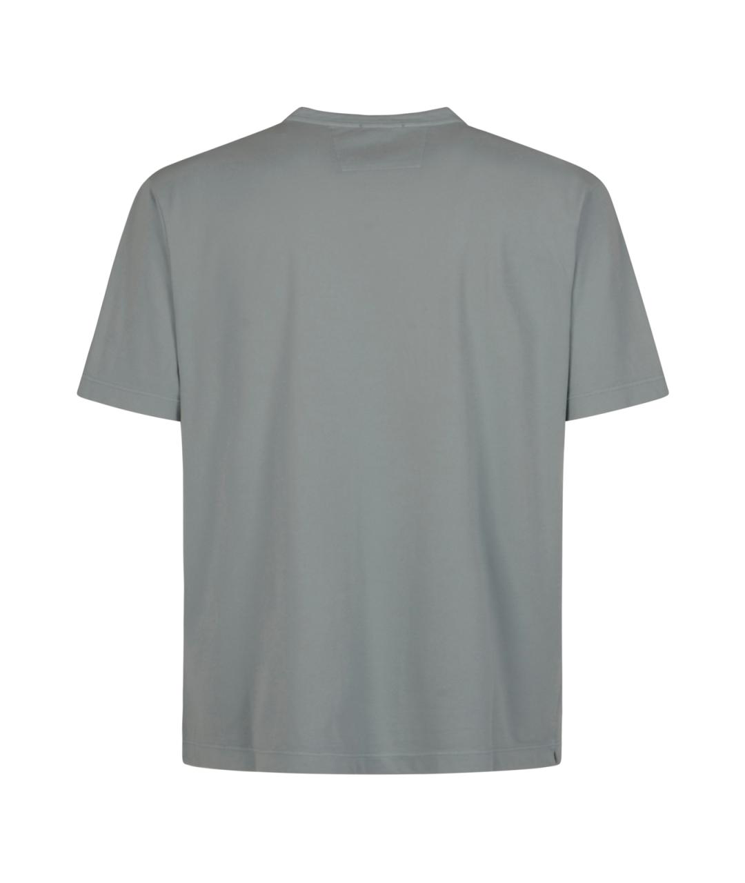 CP COMPANY Голубая хлопковая футболка, фото 2