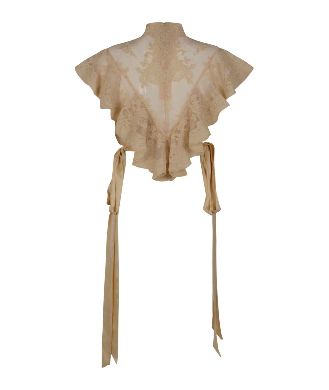 ZIMMERMANN Бежевая полиэстеровая блузы, фото 2
