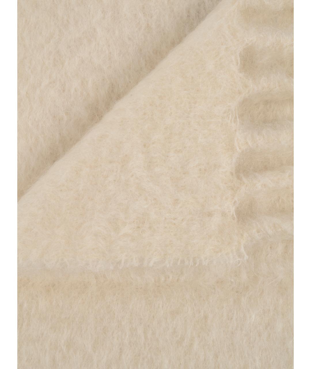 LOEWE Белый шерстяной шарф, фото 2