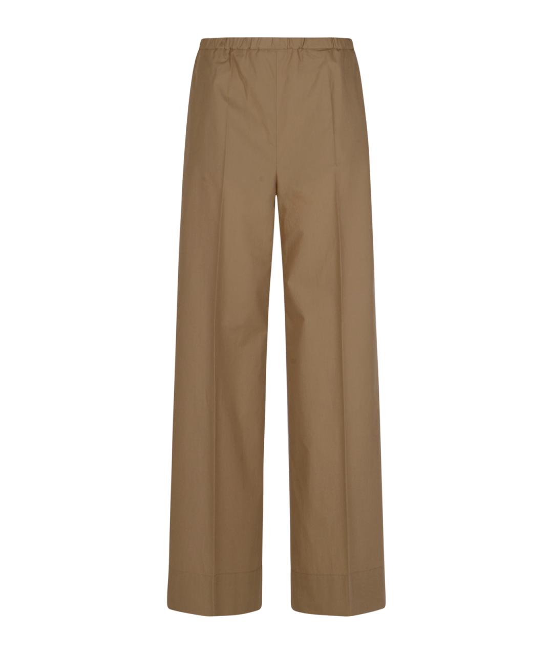 MONCLER Бежевые хлопковые прямые брюки, фото 1