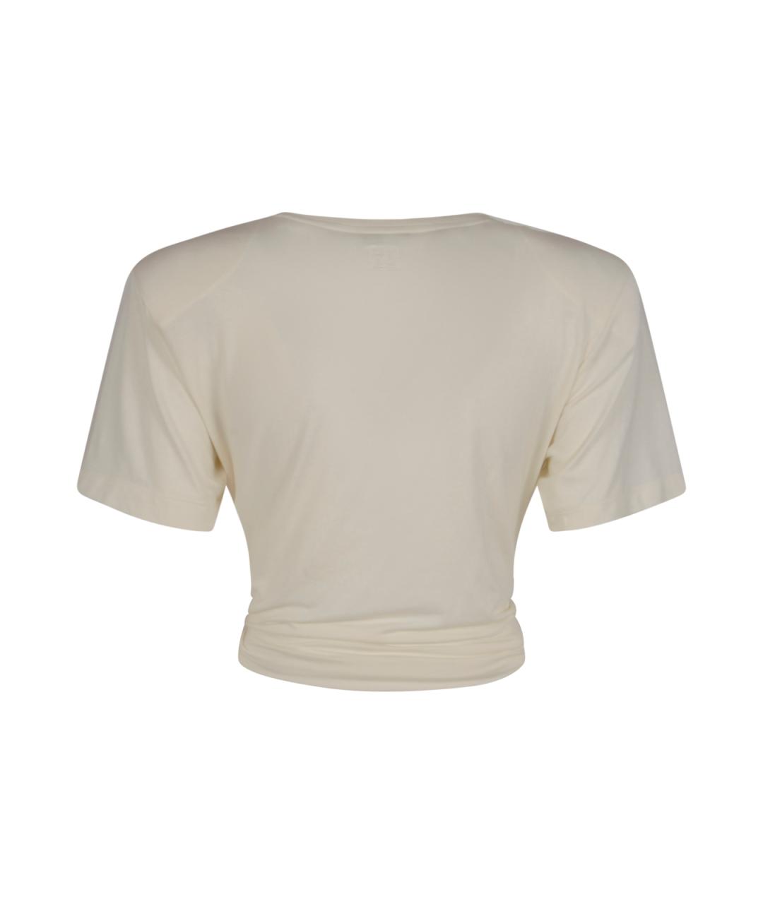 MAGDA BUTRYM Белая хлопковая футболка, фото 2