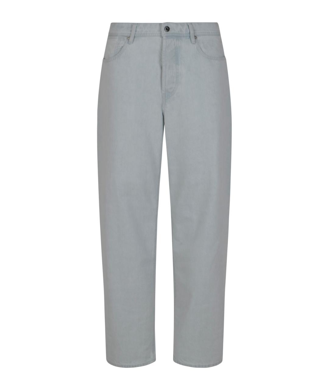 STONE ISLAND Синие хлопковые прямые джинсы, фото 1