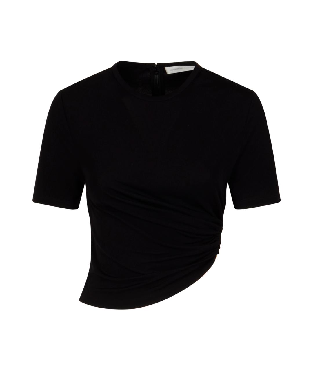 CHRISTOPHER ESBER Черная вискозная футболка, фото 1