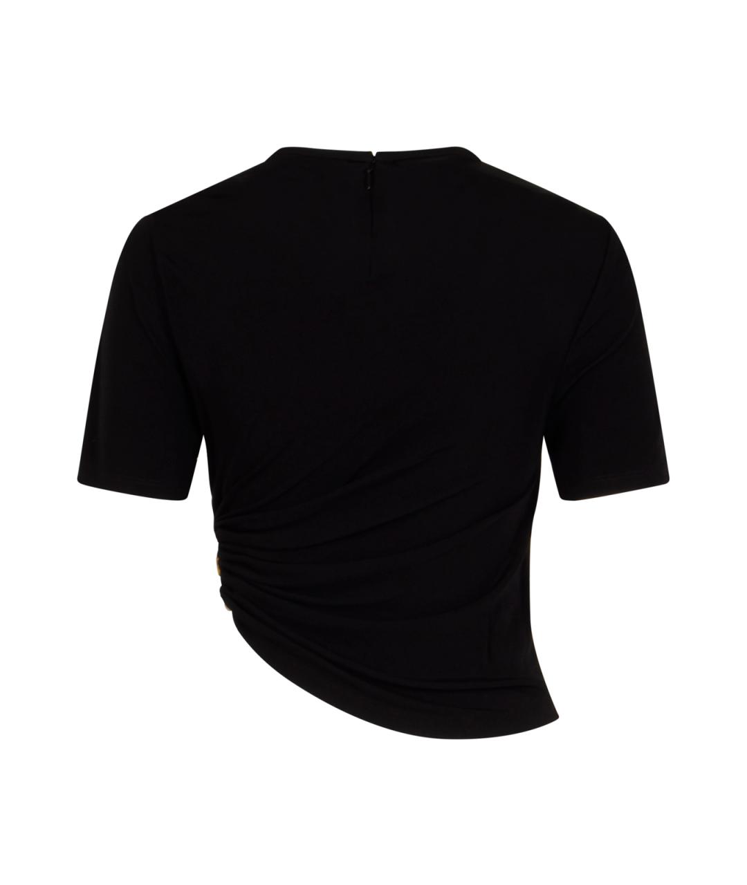 CHRISTOPHER ESBER Черная вискозная футболка, фото 2