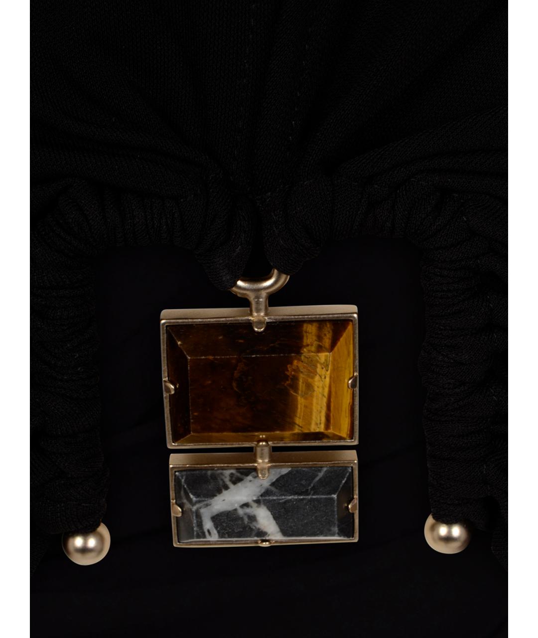 CHRISTOPHER ESBER Черная вискозная футболка, фото 3