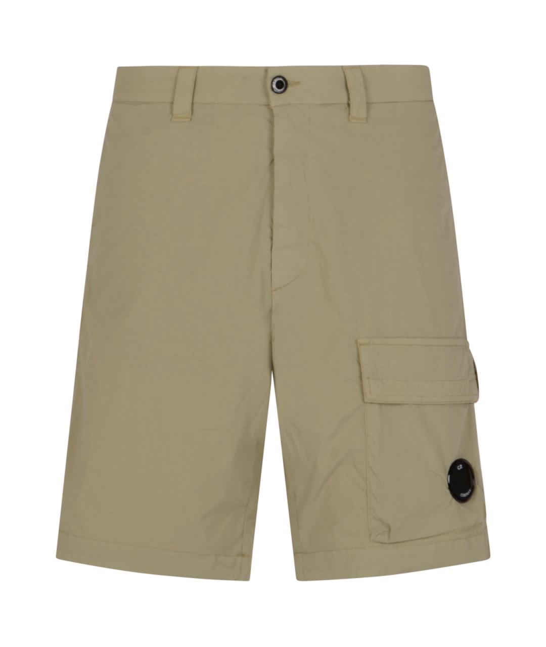 CP COMPANY Бежевые хлопковые шорты, фото 1