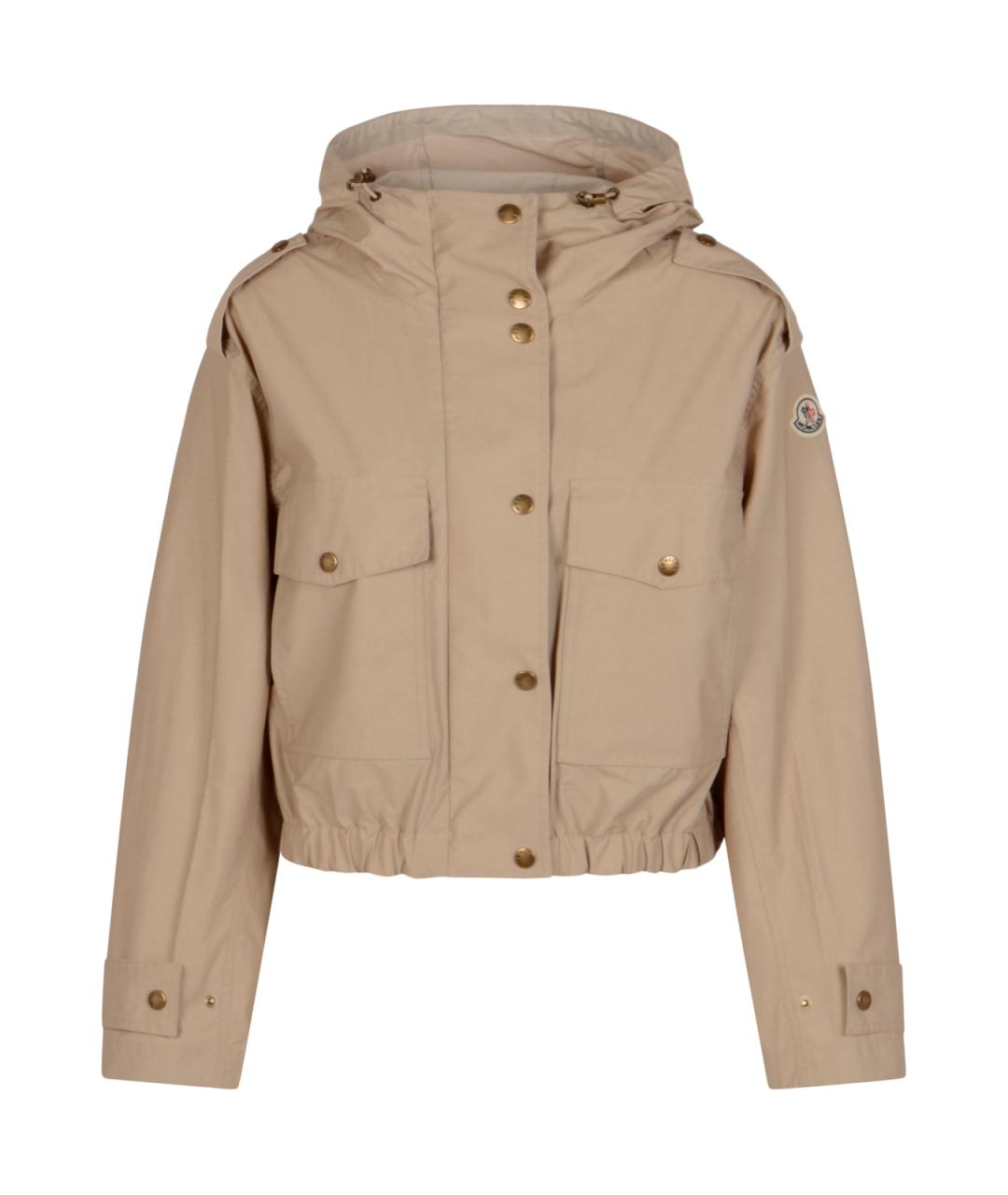 MONCLER Бежевая хлопковая куртка, фото 1