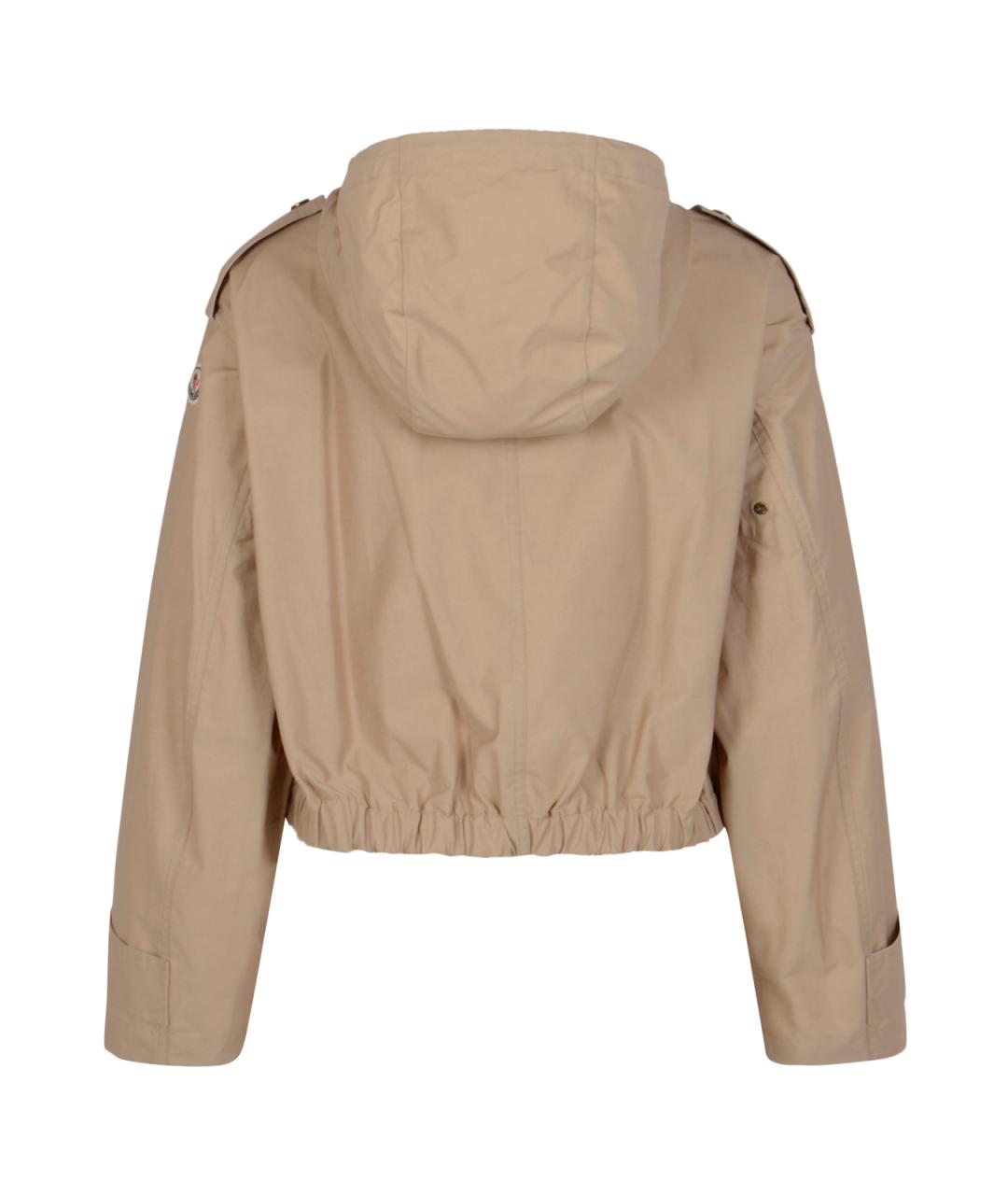 MONCLER Бежевая хлопковая куртка, фото 2