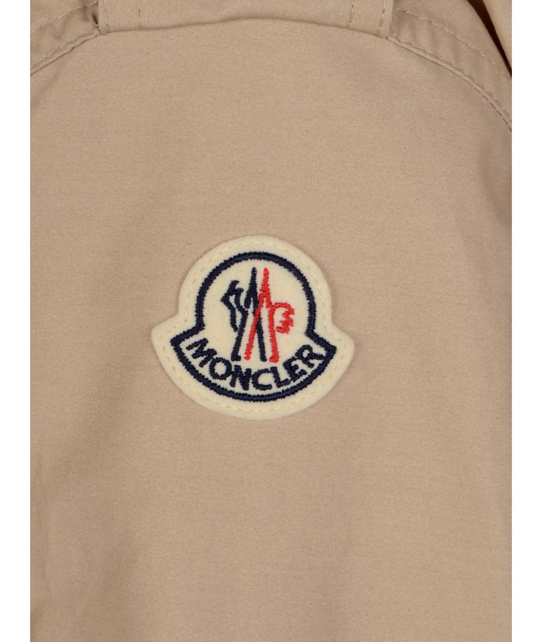MONCLER Бежевая хлопковая куртка, фото 3