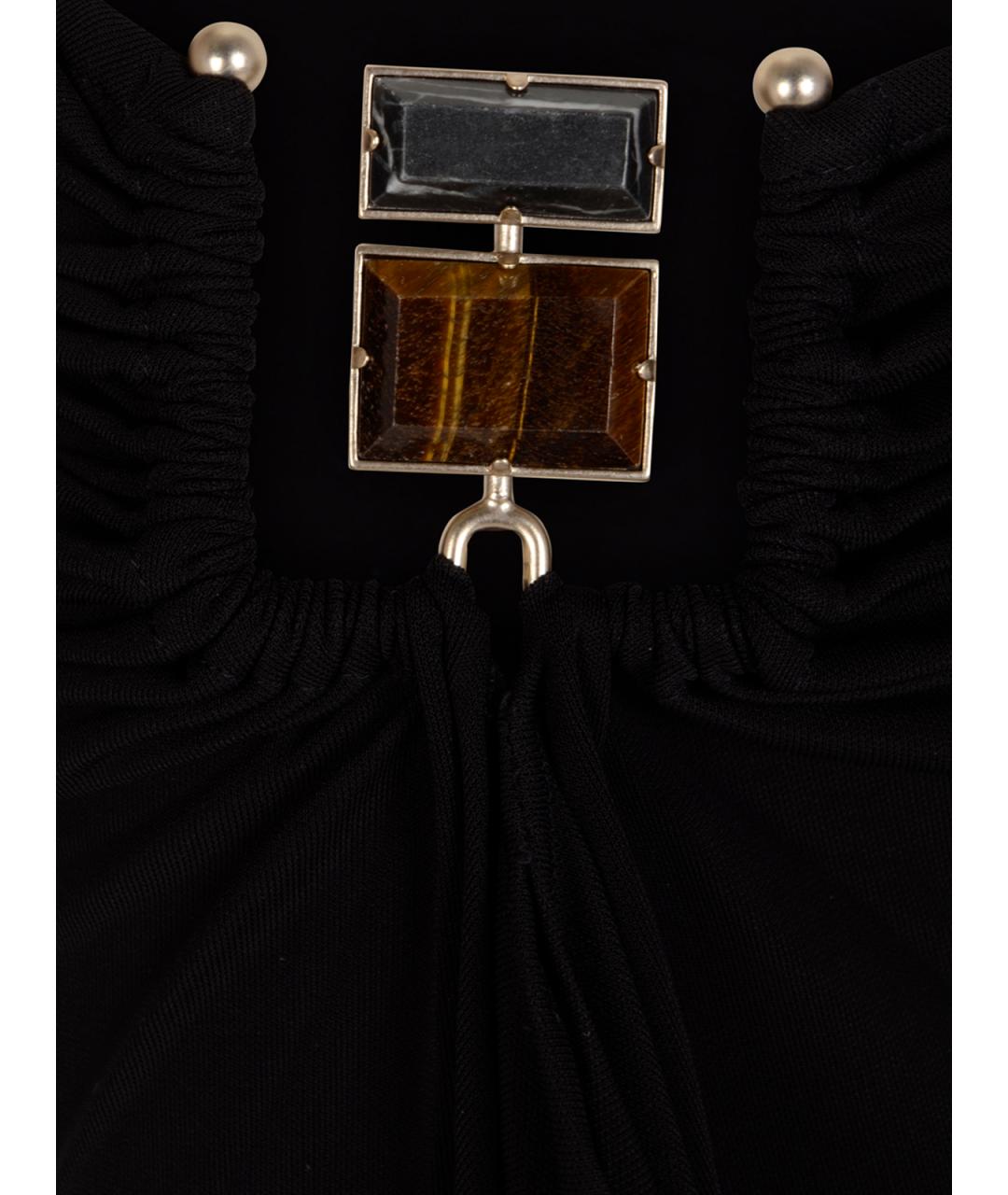 CHRISTOPHER ESBER Черная вискозная юбка макси, фото 3