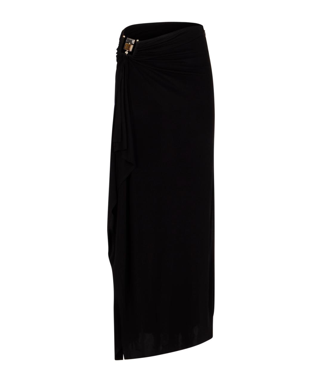 CHRISTOPHER ESBER Черная вискозная юбка макси, фото 1