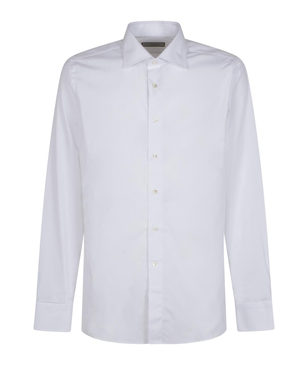 CANALI Белая хлопковая классическая рубашка, фото 1