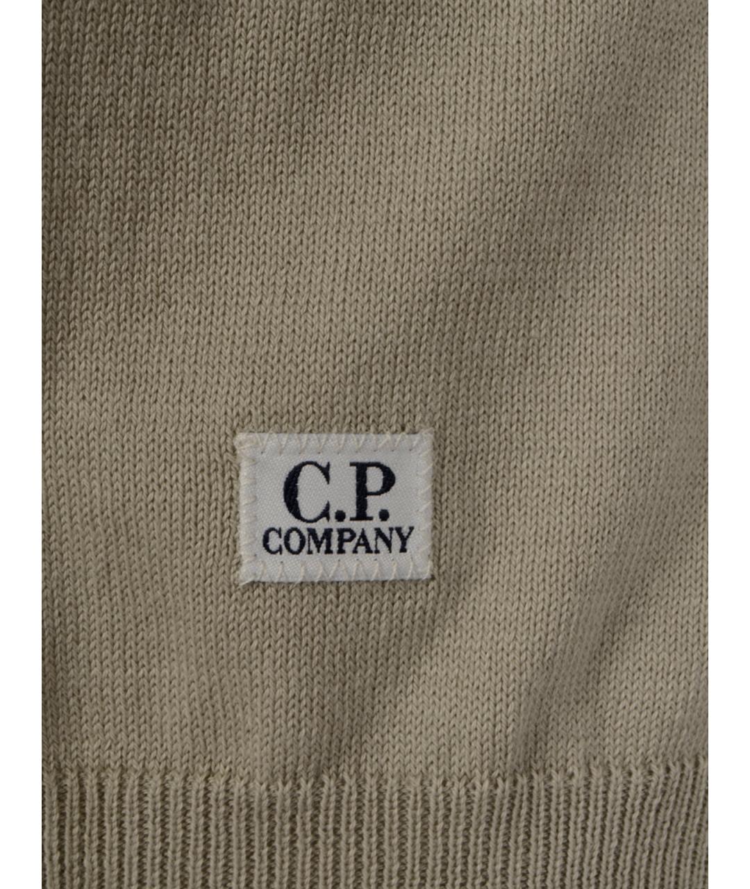 CP COMPANY Бежевое хлопковое поло с коротким рукавом, фото 3