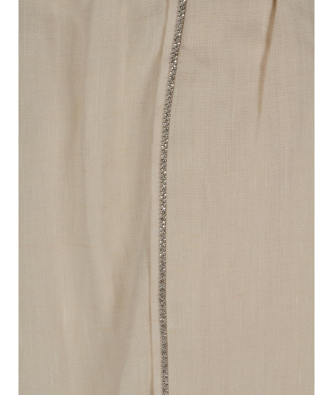 PESERICO Бежевые прямые брюки, фото 3