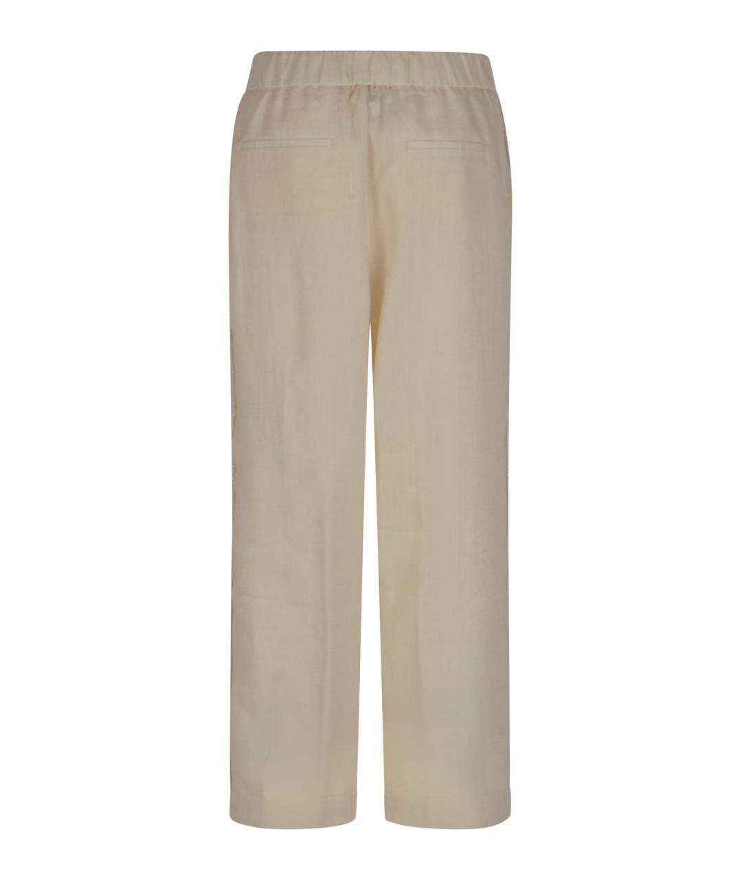 PESERICO Бежевые прямые брюки, фото 2
