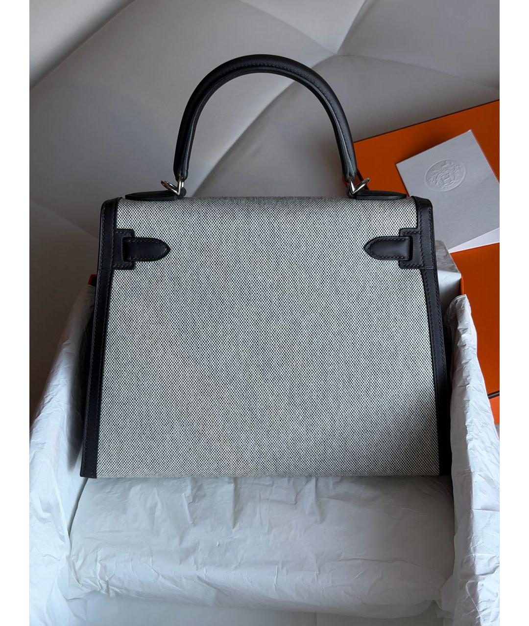 HERMES Серая сумка с короткими ручками, фото 3