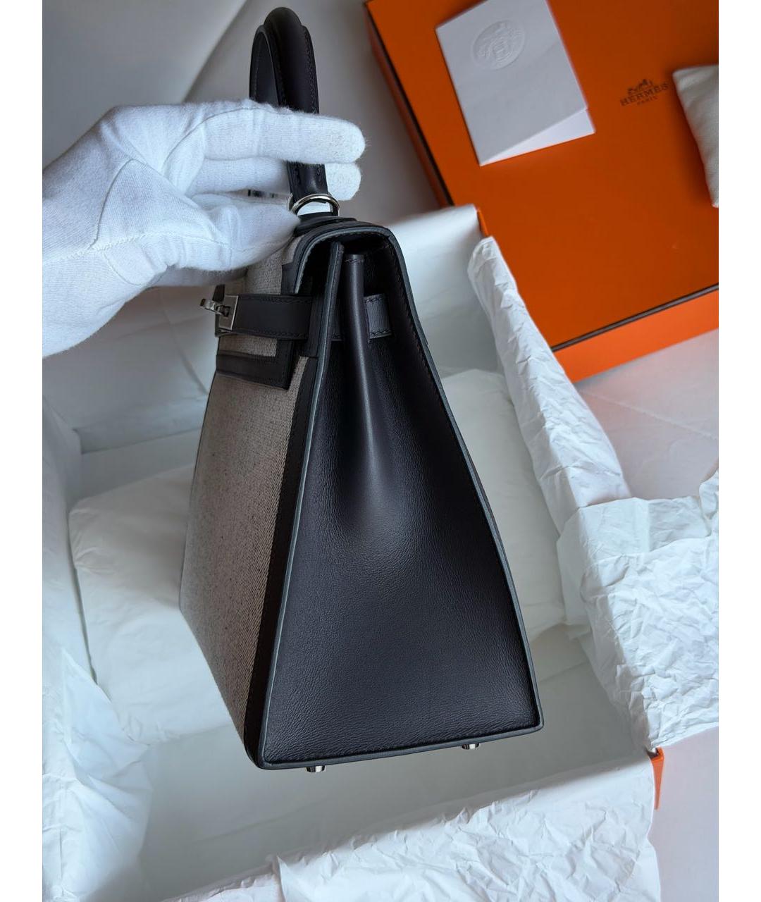 HERMES Серая сумка с короткими ручками, фото 4
