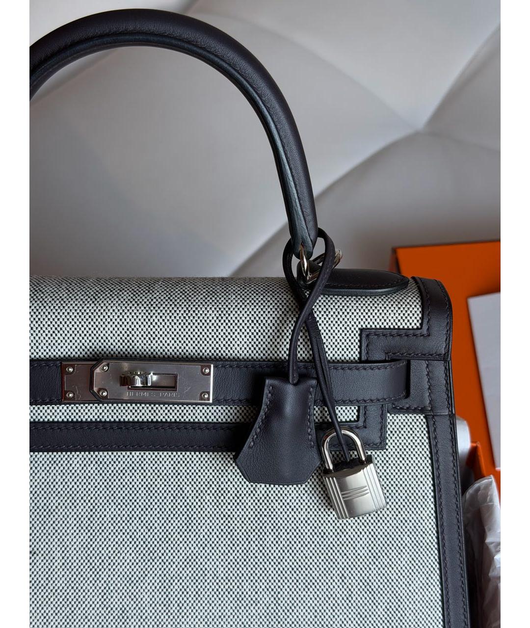 HERMES Серая сумка с короткими ручками, фото 5