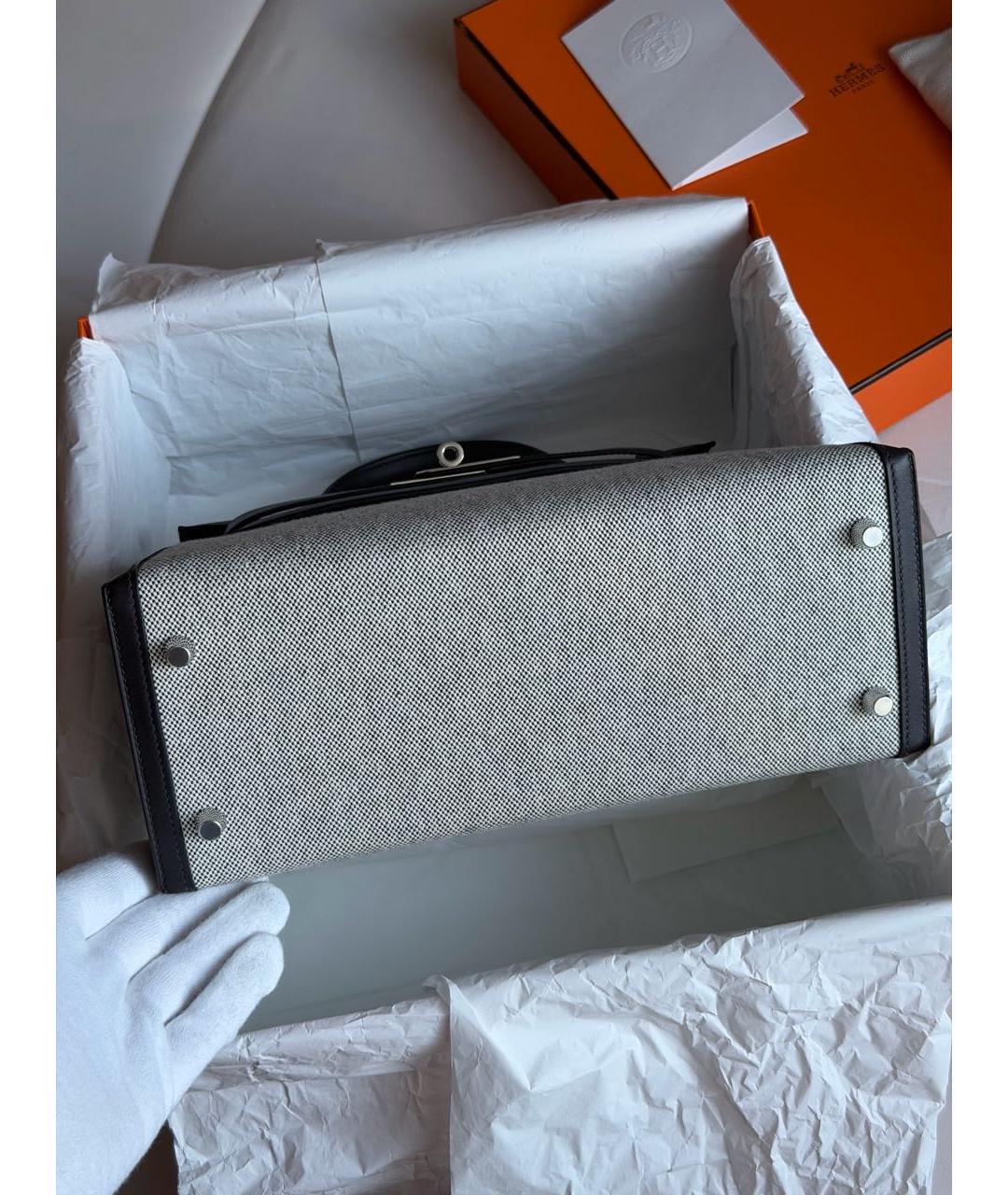 HERMES Серая сумка с короткими ручками, фото 6