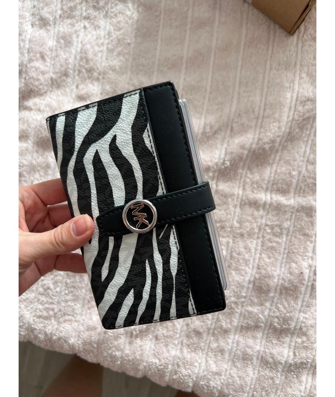 MICHAEL KORS Черный кожаный кошелек, фото 3