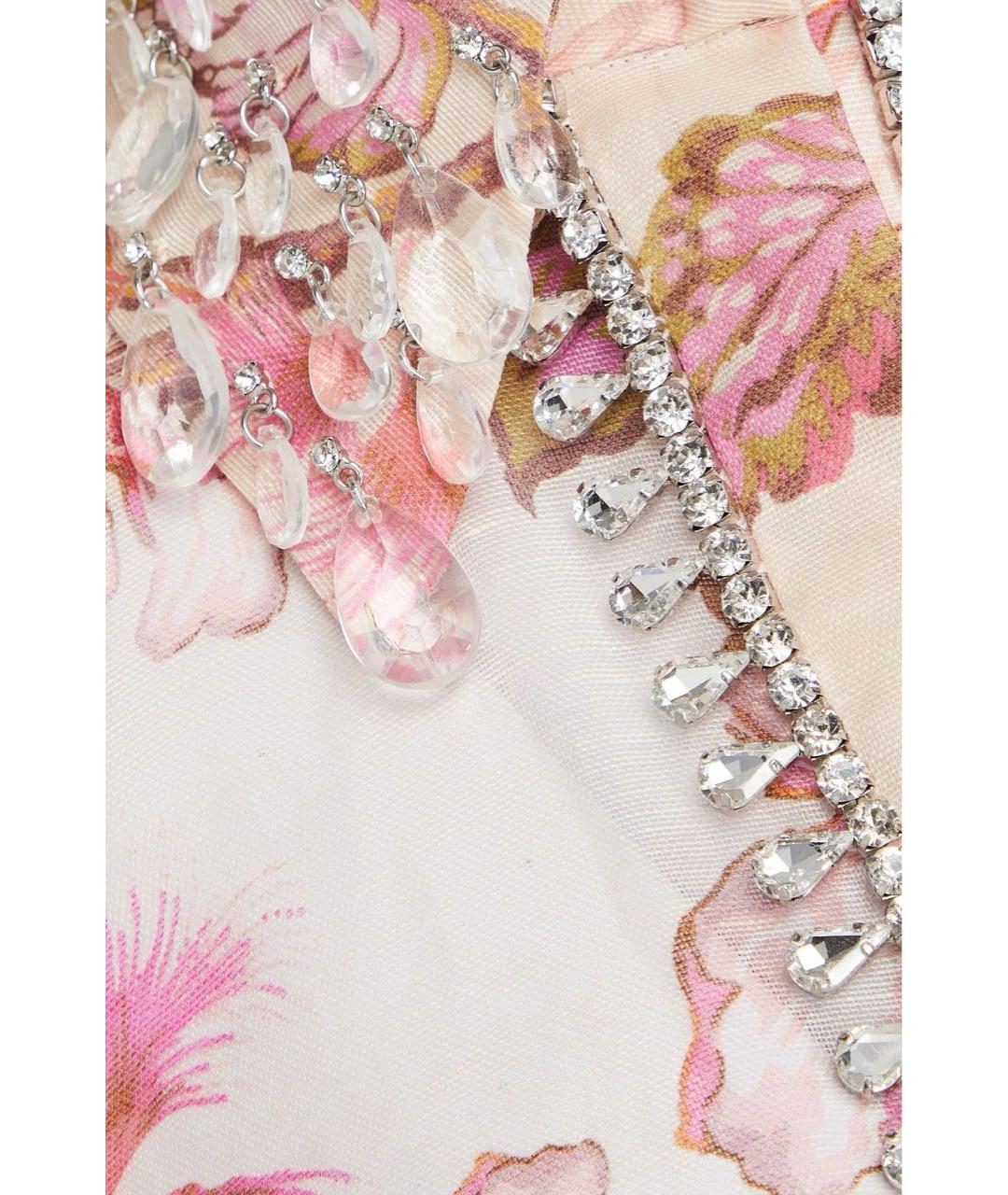 ZIMMERMANN Розовое льняное повседневное платье, фото 4