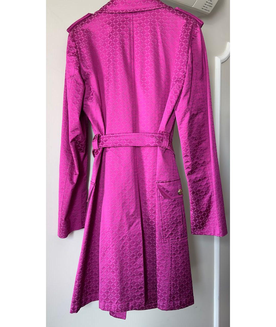 VERSACE Розовый хлопковый тренч/плащ, фото 2