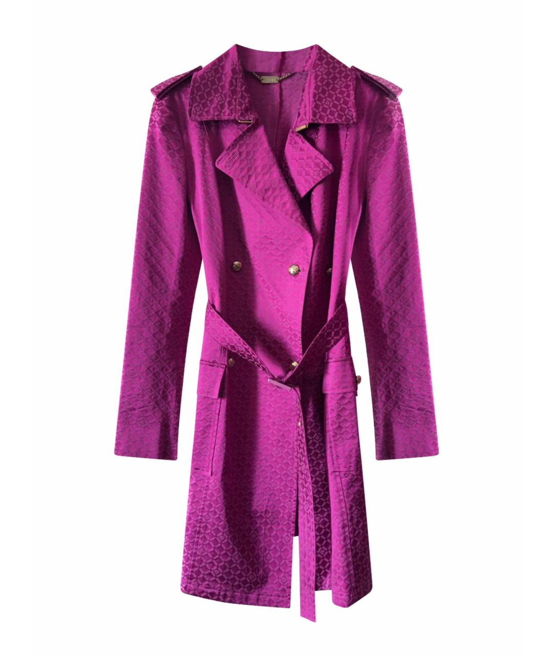 VERSACE Розовый хлопковый тренч/плащ, фото 1