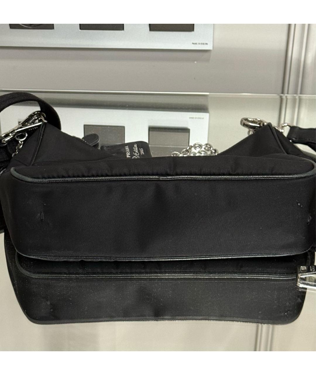 PRADA Черная синтетическая сумка через плечо, фото 5