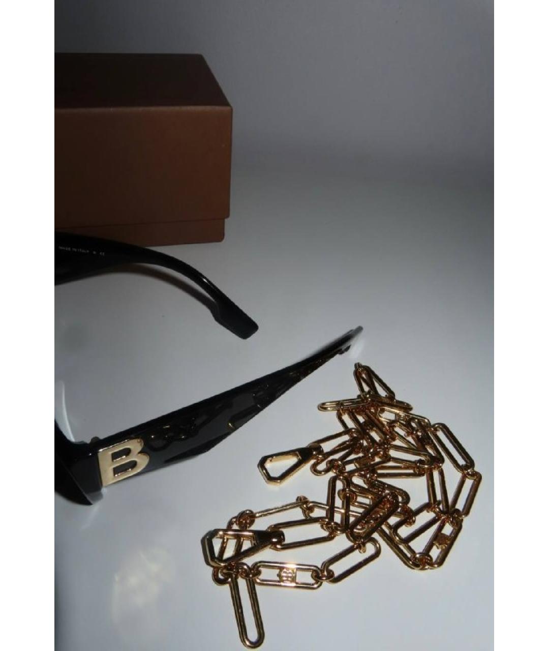 BURBERRY Черные пластиковые солнцезащитные очки, фото 3