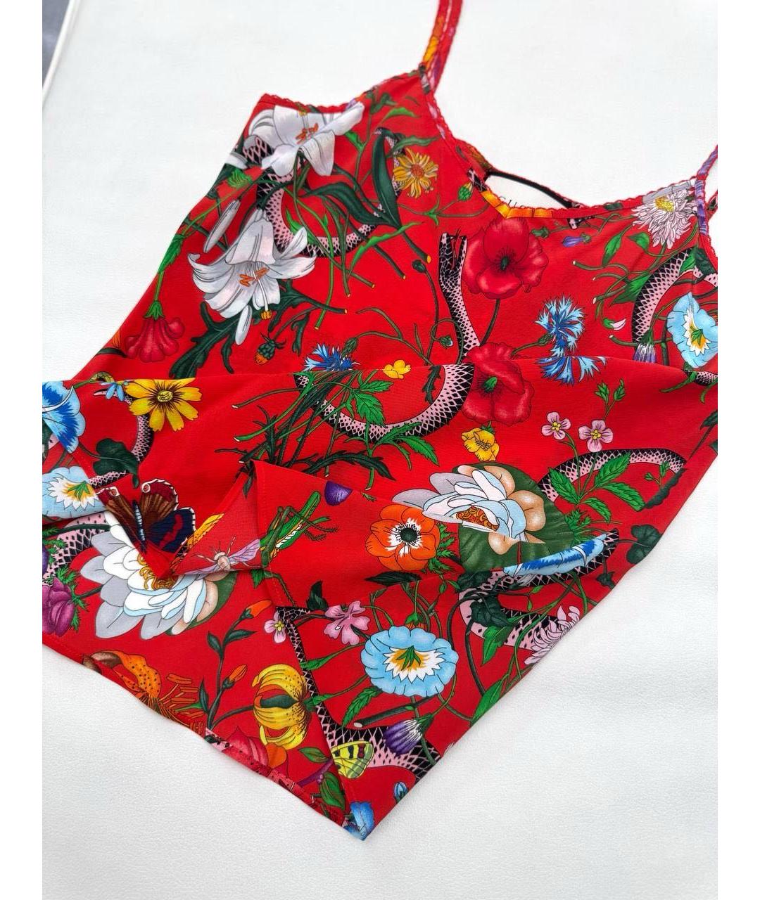 GUCCI Мульти шелковая майка, фото 4