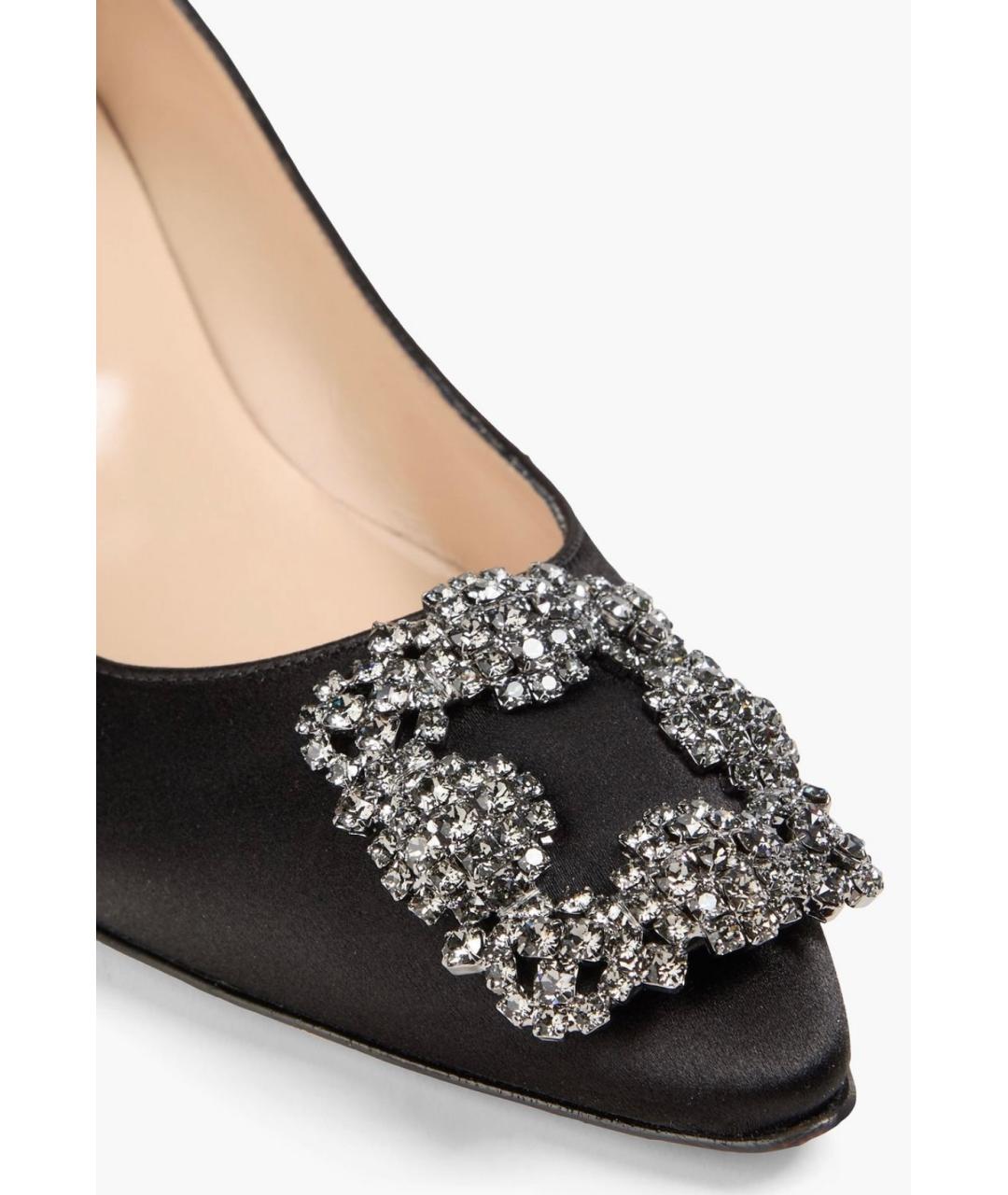 MANOLO BLAHNIK Черные текстильные туфли, фото 4