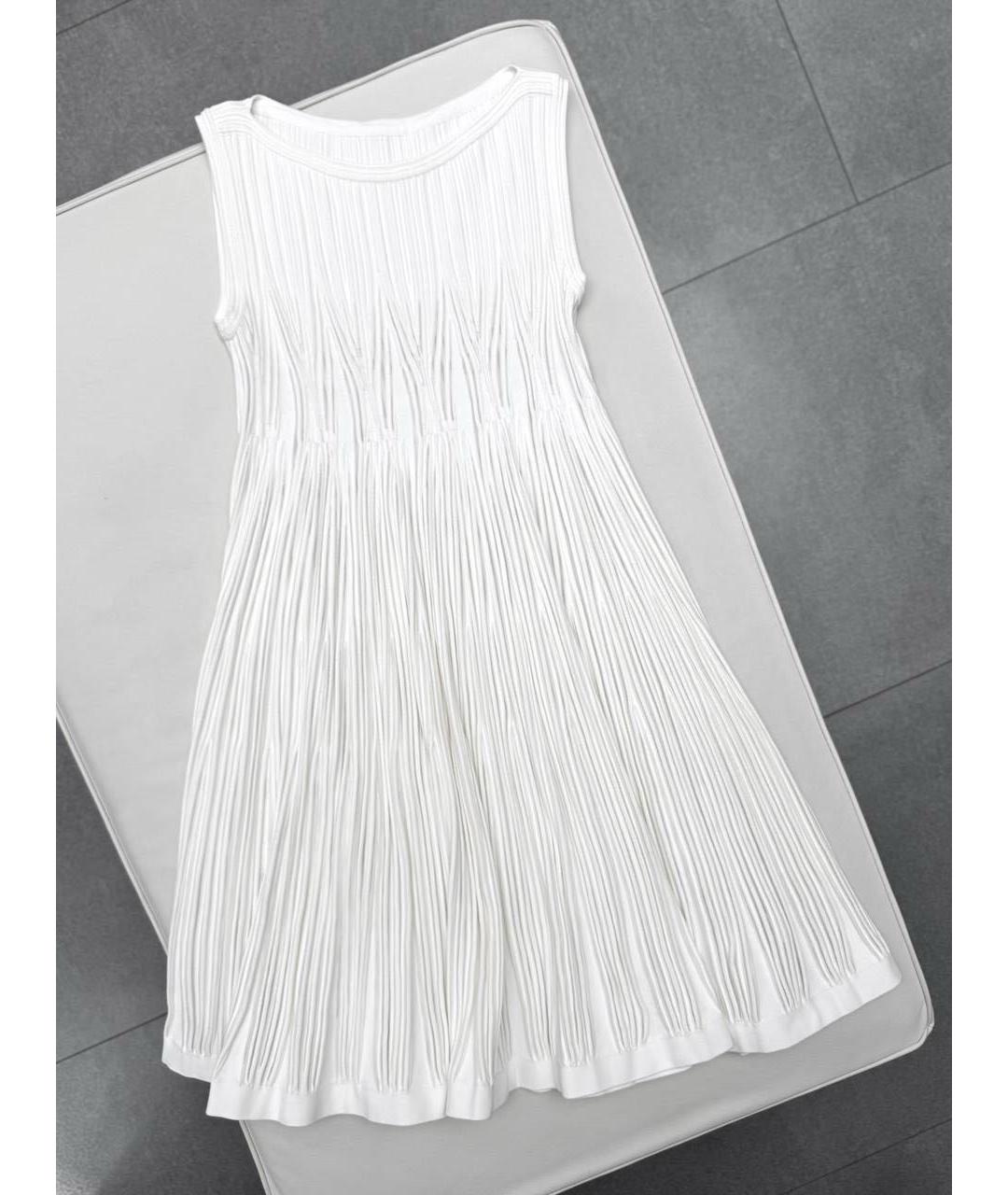 ALAIA Белое вискозное повседневное платье, фото 7