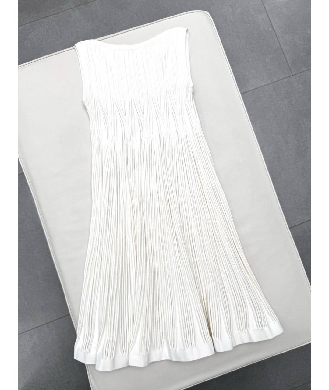 ALAIA Белое вискозное повседневное платье, фото 2