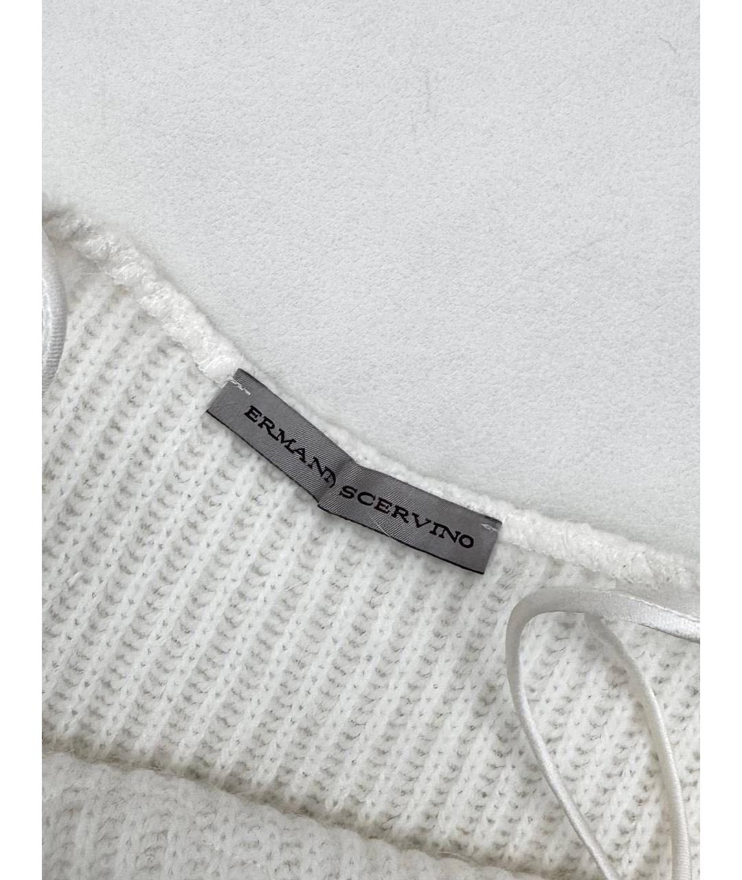 ERMANNO SCERVINO Белое шерстяное повседневное платье, фото 4