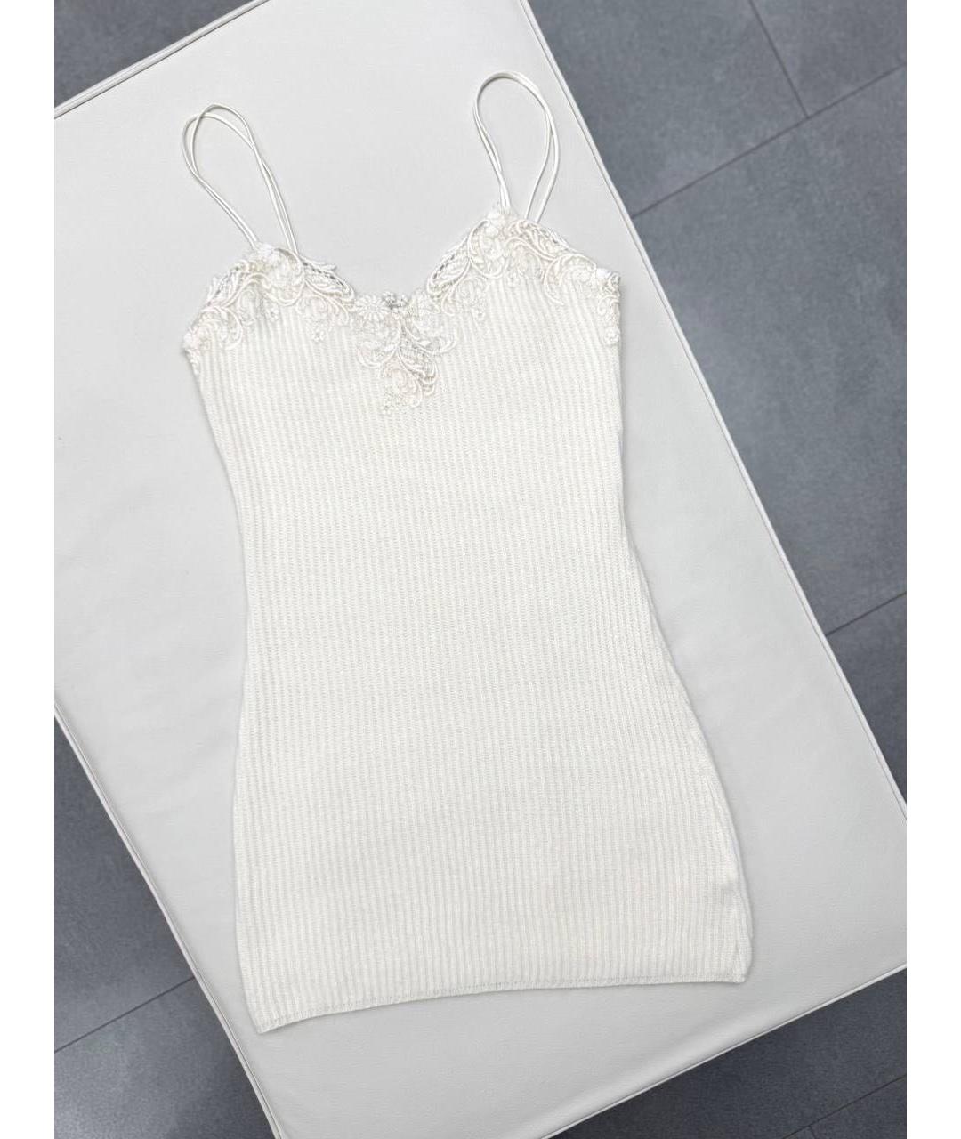 ERMANNO SCERVINO Белое шерстяное повседневное платье, фото 7