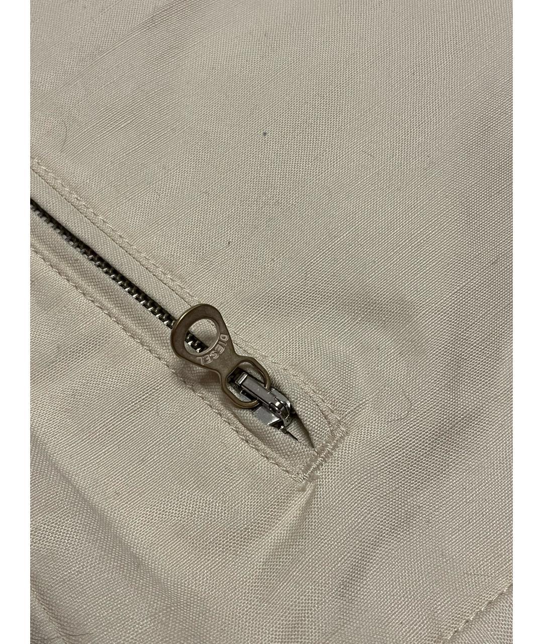 DIESEL Белые хлопковые повседневные брюки, фото 3