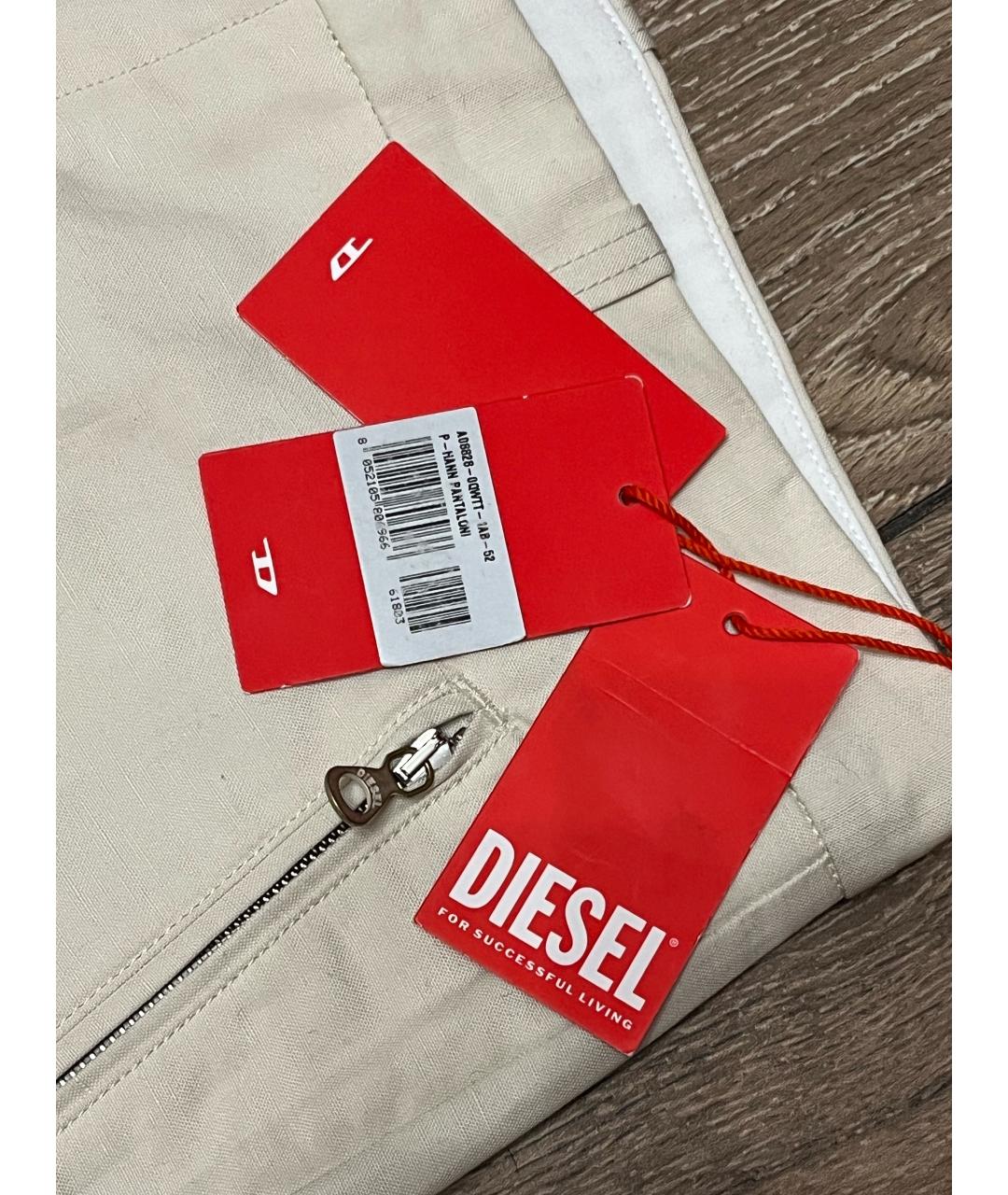 DIESEL Белые хлопковые повседневные брюки, фото 5