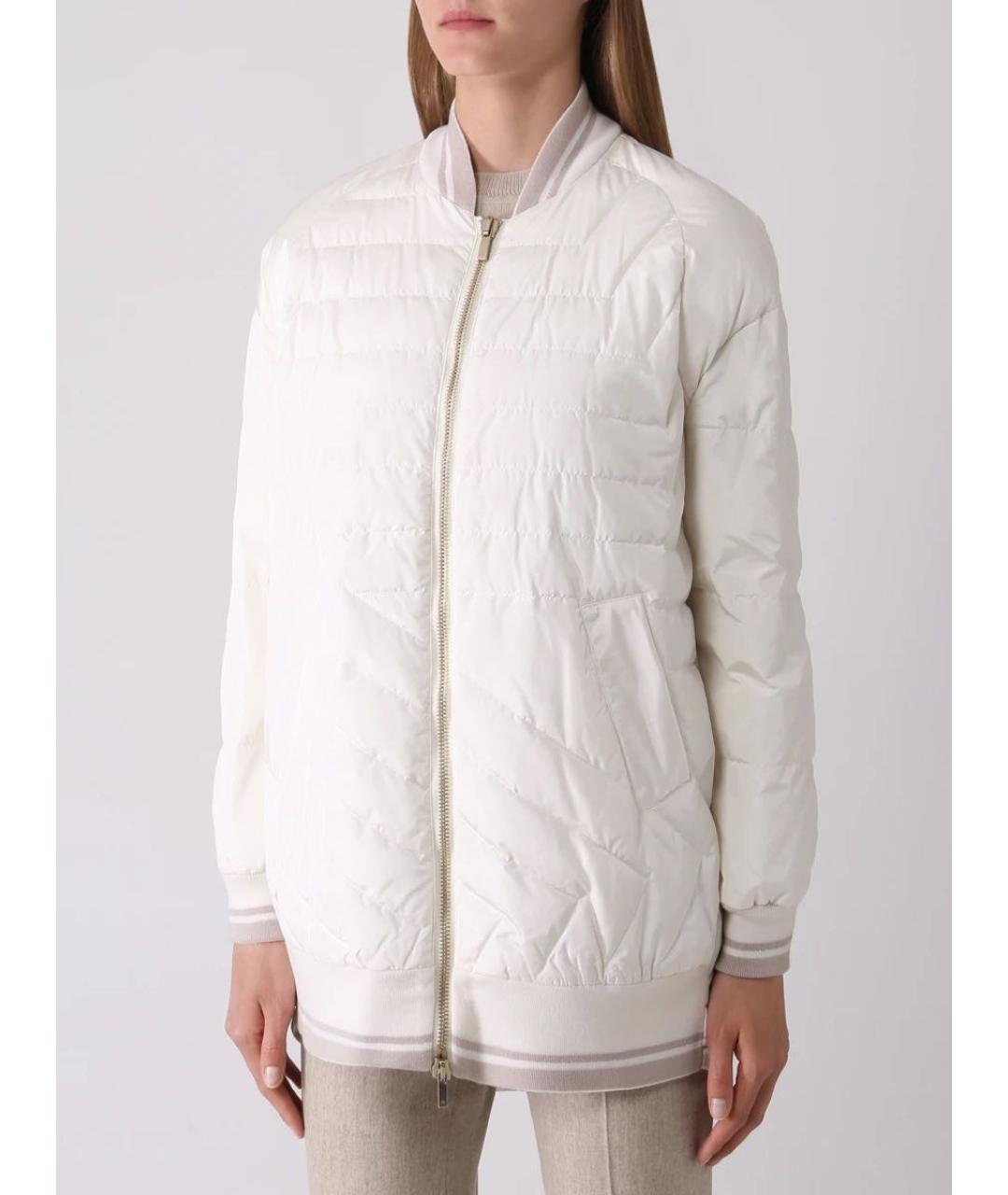 LORENA ANTONIAZZI Белая полиэстеровая куртка, фото 2