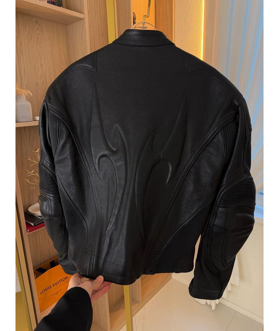 DAVID KOMA Черная кожаная куртка, фото 6