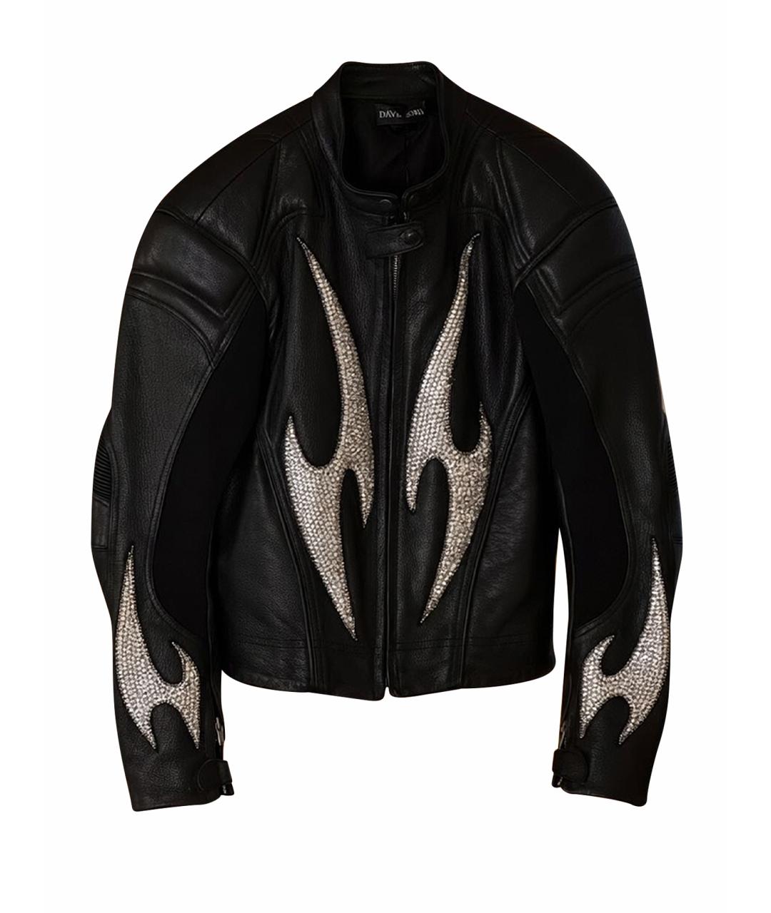 DAVID KOMA Черная кожаная куртка, фото 1
