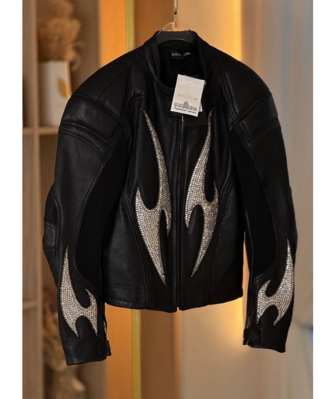 DAVID KOMA Черная кожаная куртка, фото 9
