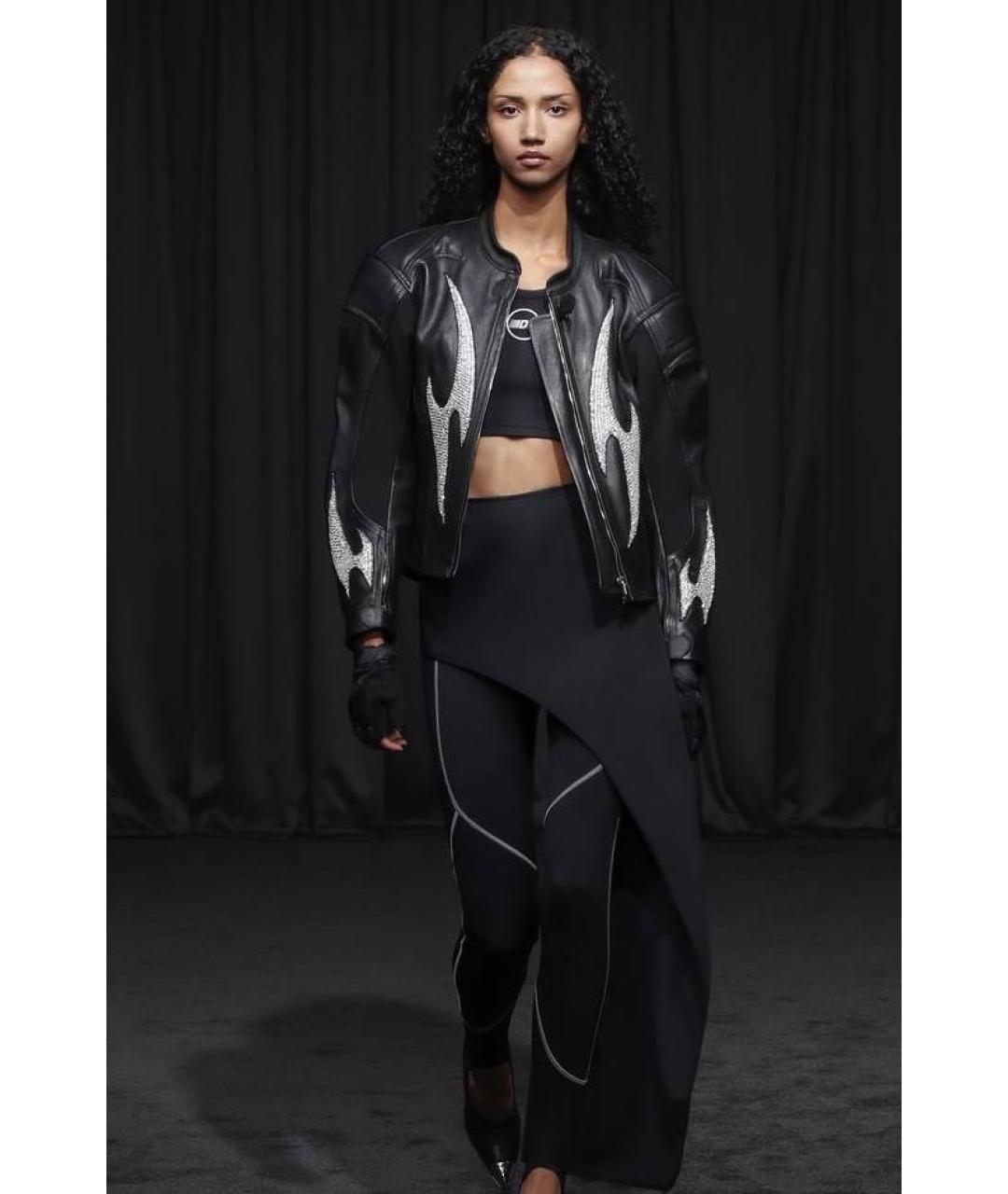 DAVID KOMA Черная кожаная куртка, фото 2