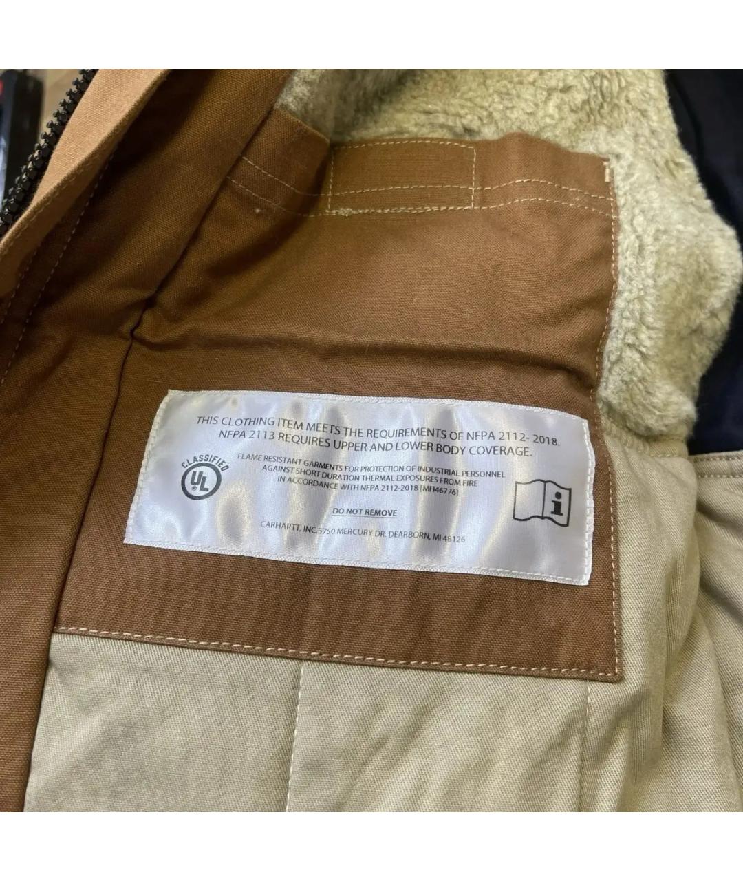 CARHARTT Горчичная хлопковая куртка, фото 7