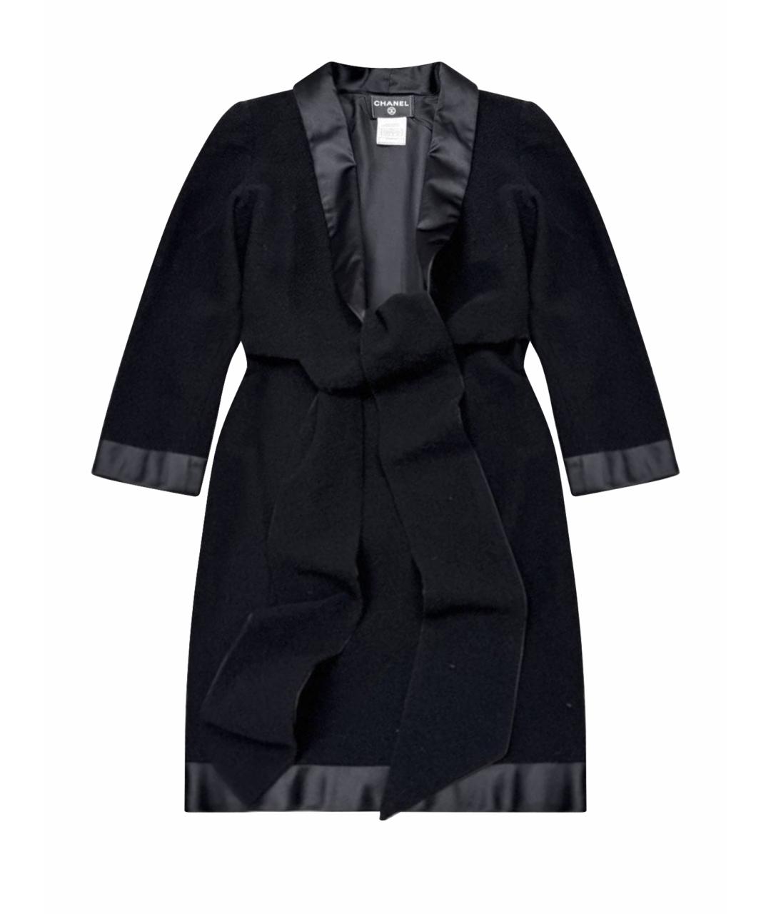 CHANEL Черное шерстяное коктейльное платье, фото 1