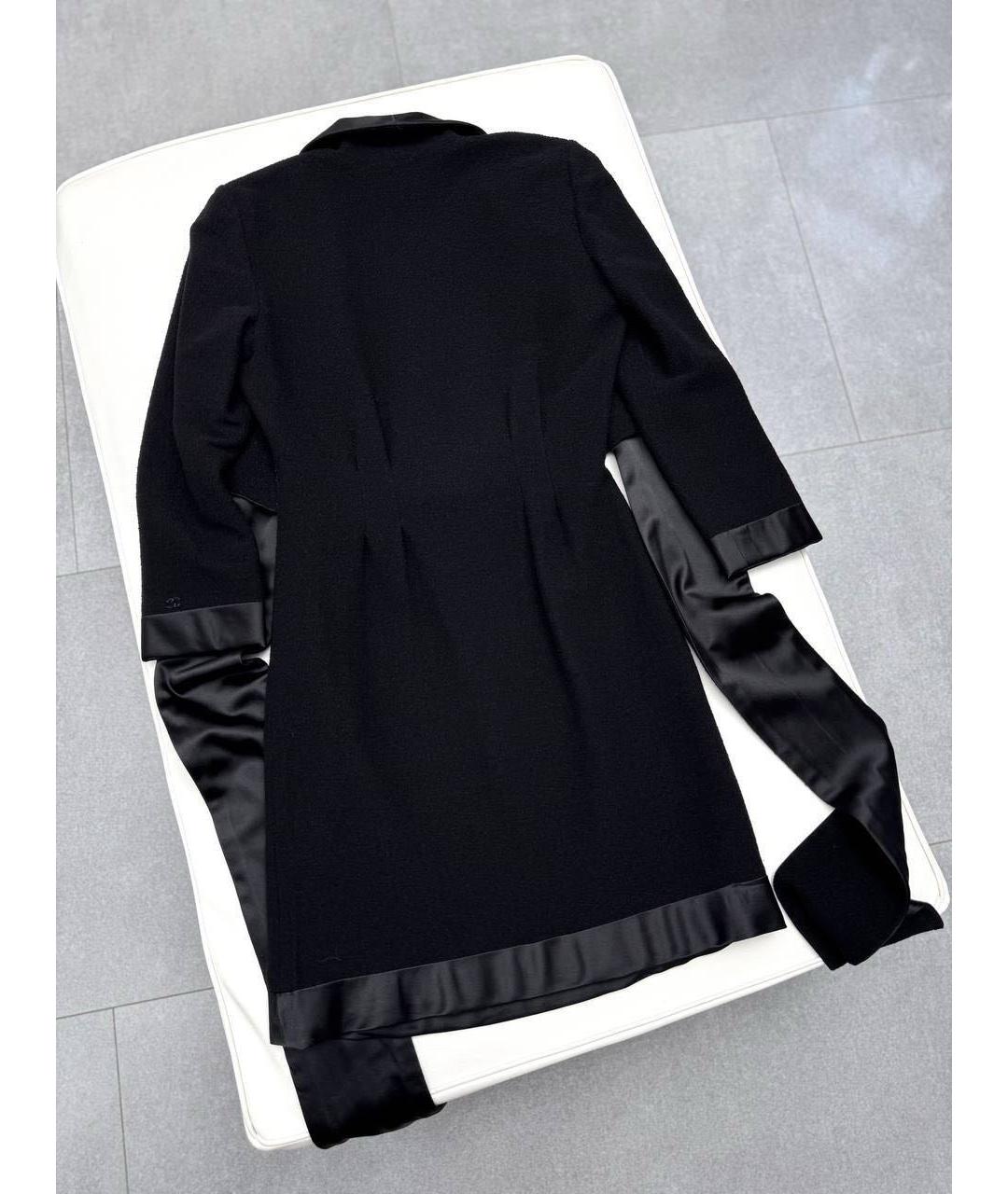 CHANEL Черное шерстяное коктейльное платье, фото 2