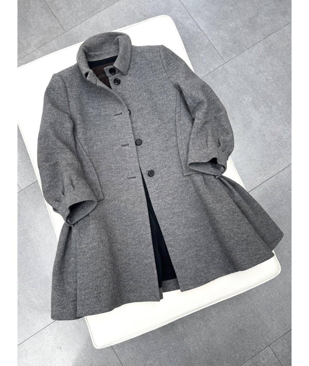 LOUIS VUITTON Серое шерстяное пальто, фото 9