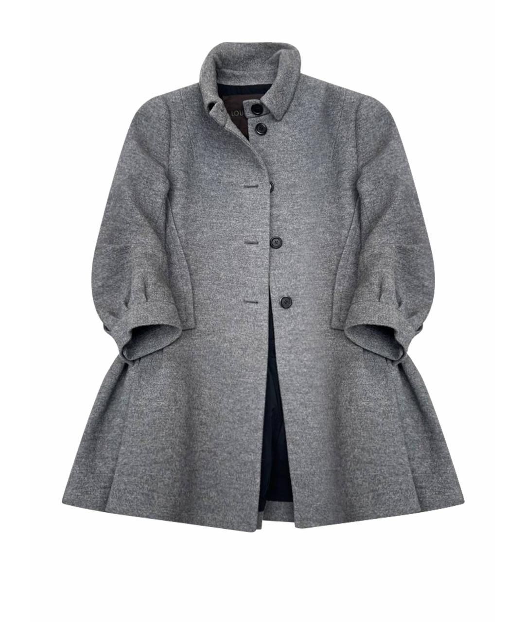 LOUIS VUITTON Серое шерстяное пальто, фото 1