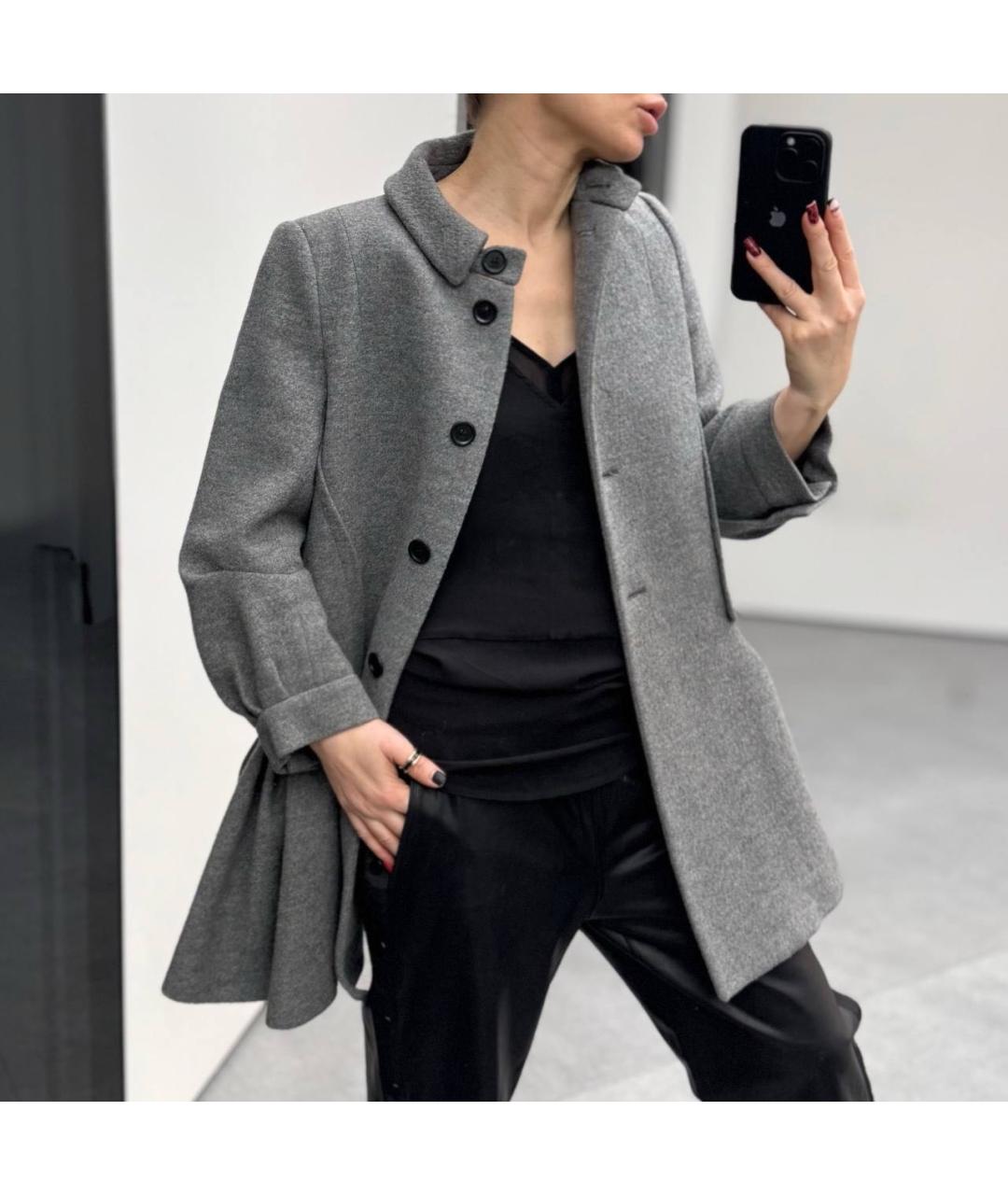 LOUIS VUITTON Серое шерстяное пальто, фото 6