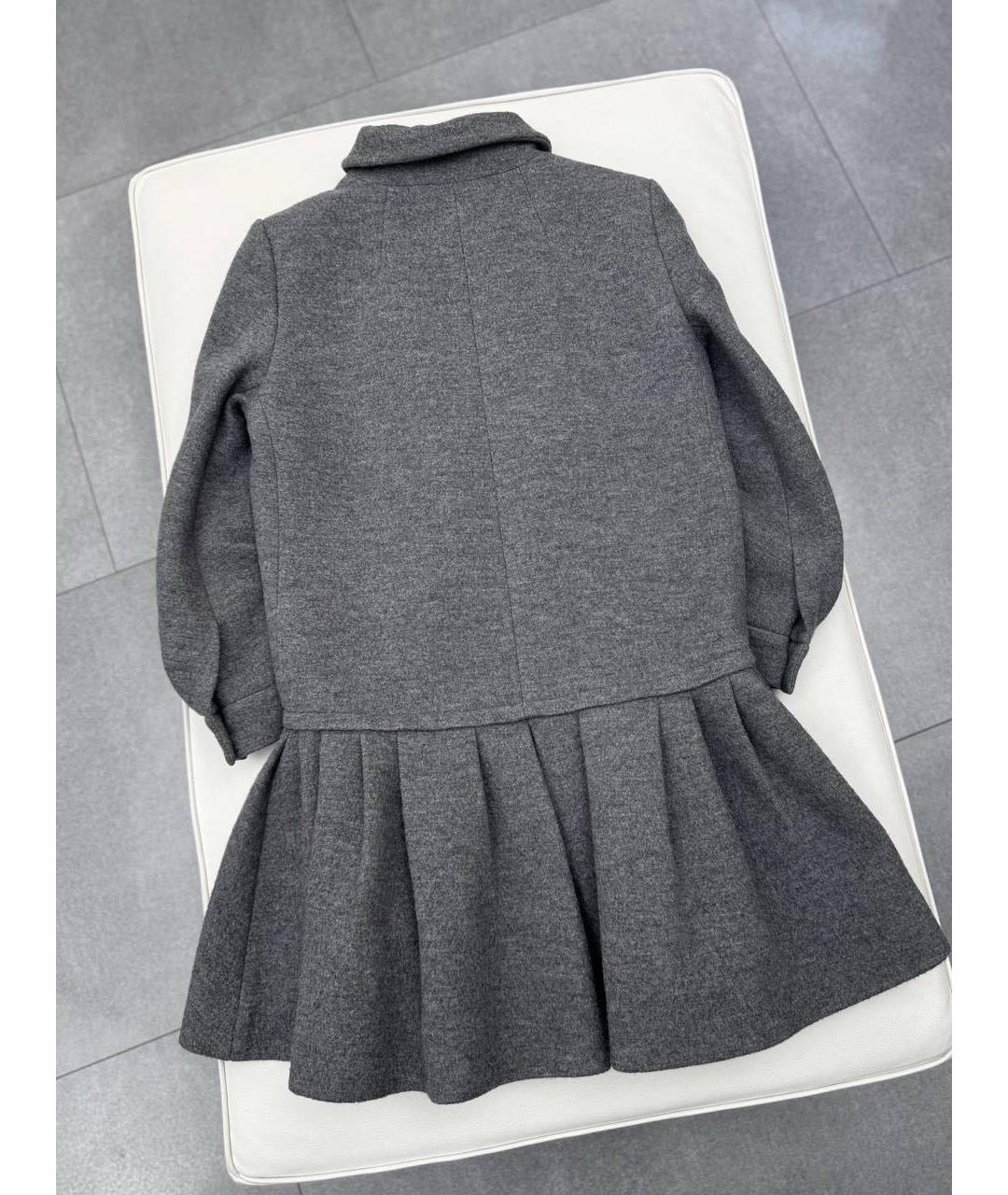 LOUIS VUITTON Серое шерстяное пальто, фото 2
