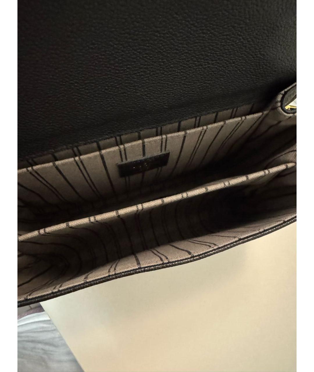 LOUIS VUITTON Черная кожаная сумка через плечо, фото 7